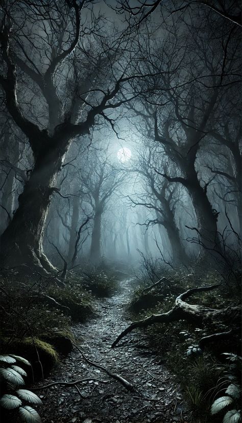 Dark Landscape Photography, Lugares Aesthetic, Haunting Art, Gothic Setting, Vila Medieval, Forest Paths, Spooky Woods, Hidden Forest, Dark Forest Aesthetic