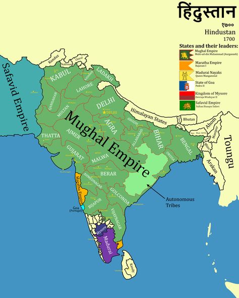 Aurangzeb Mughal Empire, India World Map, Abbasid Caliphate, Mughal Emperor, Visual Map, Ancient History Facts, Indian History Facts, Geography Map, History Notes