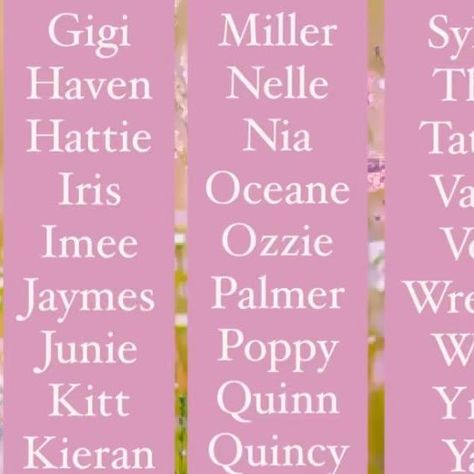 Amber | Name Consultant on Instagram: "Girl name ideas for your 2024 baby! ✨ These are names that I personally LOVE and would really like to see being used in the upcoming year. 🥹 There’s quite the mixture of name types included such as modern, vintage/classic, ultra-feminine, gender neutral & nature inspired! Are you planning on using one of these names for your 2024 baby?? Let me know! 💕 • • • • • #names #cutebabynames #babynames #babygirl #girlnames #itsagirl #unique #uniquenames #namelist #name #trends #babygirl🎀 #itsagirl🎀 #thenamefairy #2024predictions #2024 #newyear #nameideas #babynameideas #list #familyplanning" Name List, Family Planning, Cute Baby Names, Unique Names, Girl Names, Being Used, Baby Names, Amber, Nature Inspiration