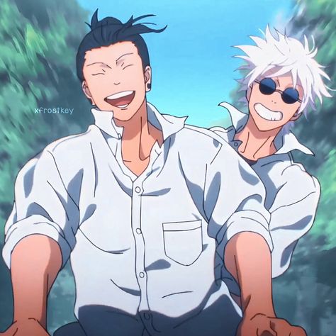 Gojo And Getou Widget, Gojo And Getou Screencap, Gojo Satoru And Getou Suguru Wallpaper, Gojo And Satoru, Goji X Suguru, Thank You Anime, Gojo Satoru Getou Suguru, Getou Suguru Gojo Satoru, Getou Suguru X Gojo Satoru Wallpaper