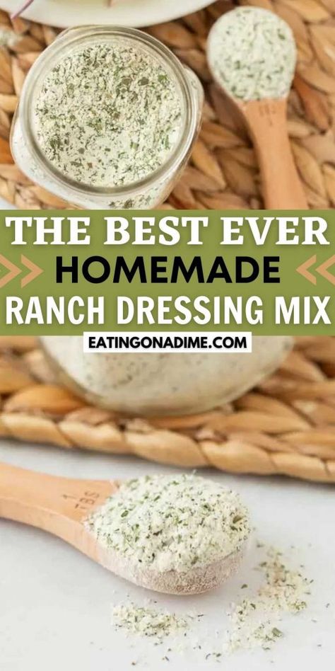 Homemade Ranch Dressing Mix Recipe, Ranch Dressing Mix Recipe, Homemade Ranch Mix, Homemade Ranch Dressing Mix, Homemade Ranch Dip, Homemade Ranch Seasoning, Dry Ranch Seasoning, Dry Ranch Dressing Mix, Sauce Spaghetti