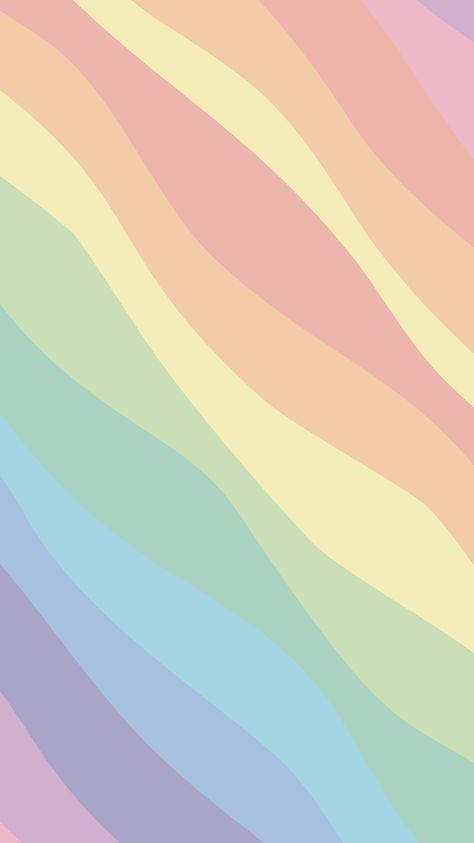 Phone Wallpaper. 'Rainbow Pastel wave' (4) Soft Rainbow Wallpaper, Rainbow Homescreen, Phone Homescreen Wallpaper, Pastel Rainbow Wallpaper, Pastel Rainbow Aesthetic, Pastel Rainbow Background, Rainbow Wallpaper Backgrounds, Plain Wallpaper Iphone, Rainbow Wallpaper Iphone