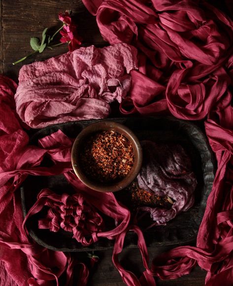 Natural Dyes Aesthetic, Nature Worship, Plant Based Fabric Dye, Chemistry Book, Natural Black Dye Fabric, Natural Pink Dyes For Fabric, Natural Red Dye Fabric, Burgundy Aesthetic, Diy Dye