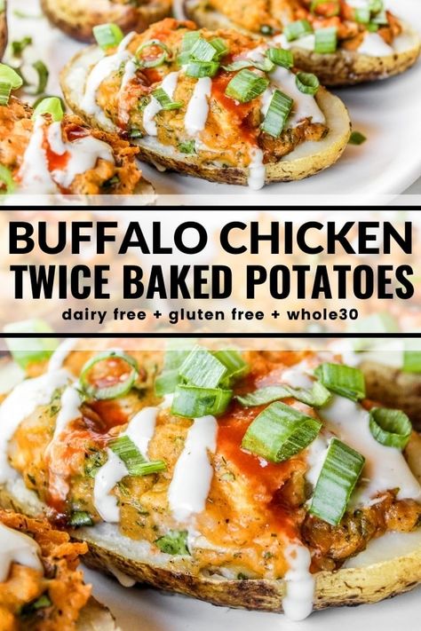 Gluten Free Dairy Free Recipes Dinner, Gluten Free Dairy Free Dinner, Gf Dinner, Dairy Free Recipes Dinner, Dairy Free Dinner, Twice Baked, Gluten Free Recipes For Dinner, Twice Baked Potatoes, Makanan Diet