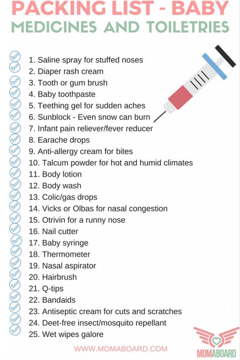 Travel With Baby, Packing Toiletries, Baby Toothpaste, Baby Medicine, Packing List For Vacation, Toddler Travel, Vacation Packing, Baby List, Travel Checklist