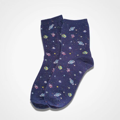 Cosmic Socks - Blue Planets Design, Space Socks, Space Gifts, Silly Socks, Planet Design, Funky Socks, Space Lovers, Cute Socks, Young Men