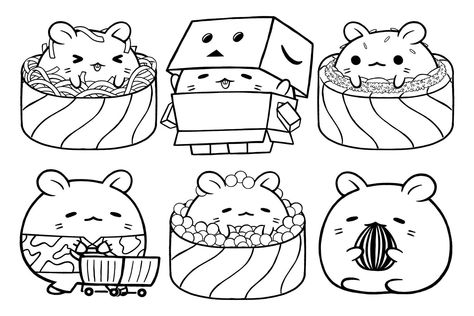 Set vector outline illustration of cute hamster character for coloring book Cute Puppy Coloring Pages, Hamsters Cute, Wolf Coloring Pages, Candy Text, Cute Wolf, Puppy Coloring Pages, Cute Hamster, Outline Illustration, Creative Industry