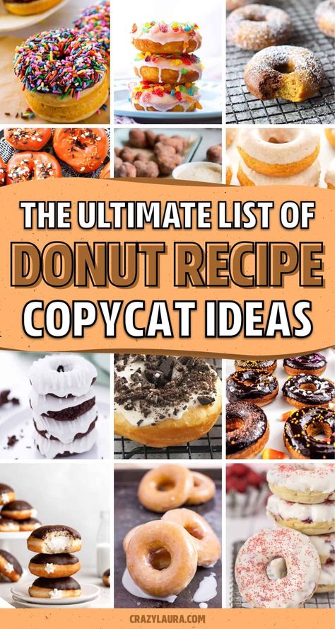 If you want to try your hand at making a batch of homemade donuts... check out these super tasty recipe ideas and tutorials with every single donut variation you could ever think of! Fun Donut Recipes, Donuts Flavors Ideas, Crullers Donut Recipe, Unique Donuts Ideas, Donut Toppings Recipes, Gourmet Brunch Ideas, Bread Machine Donuts Recipes, Daylight Donuts Recipe, Doughnut Flavor Ideas