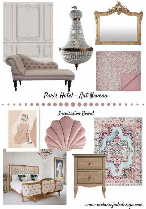 Classic Glam Decorating Style, Pink Art Deco Bedroom, Regencycore Decor, Wardrobe Decor Ideas, Modern French Bedroom, Mirror Bedroom Decor, Amazing Interiors, Jade Design, Parisian Decor