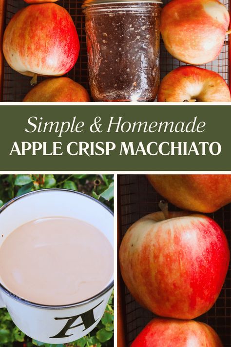 🍎☕ Embrace the flavors of fall with our Apple Crisp Oatmilk Starbucks-inspired drinks! Try a Homemade Apple Crisp Macchiato using our easy Apple Crisp Macchiato Recipe. Perfect for cozying up on chilly days! Apple Crisp Coffee Recipe, Apple Crisp Macchiato Recipe, Apple Crisp Coffee, Apple Crumble With Oats, Apple Crisp Macchiato, Macchiato Coffee, Homemade Apple Crisp, Coffee Recipes Hot, Macchiato Recipe