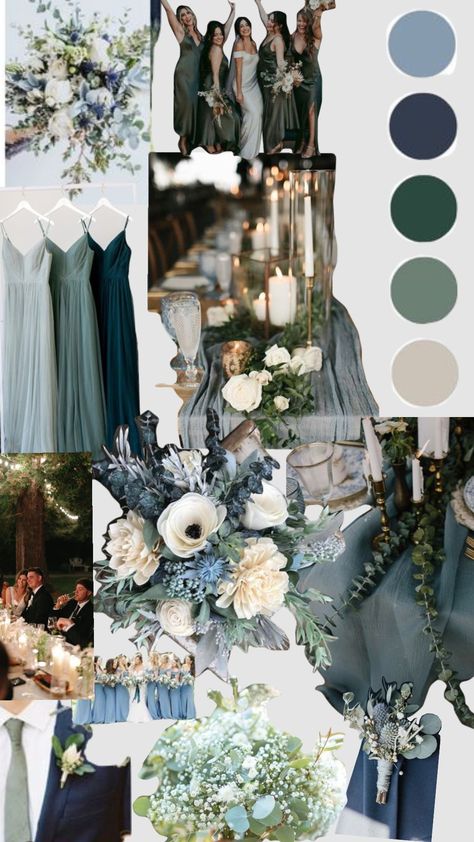 Forest Green Light Blue Wedding, Dusty Blue Dark Green Wedding, Black Green And Blue Wedding, Blue Green Fall Wedding, Blue Green And Silver Wedding, Moss And Navy Wedding, Forest Green And Dark Blue Wedding, Dusty Blue And Dark Green Wedding, Dark Blue And Green Wedding Theme