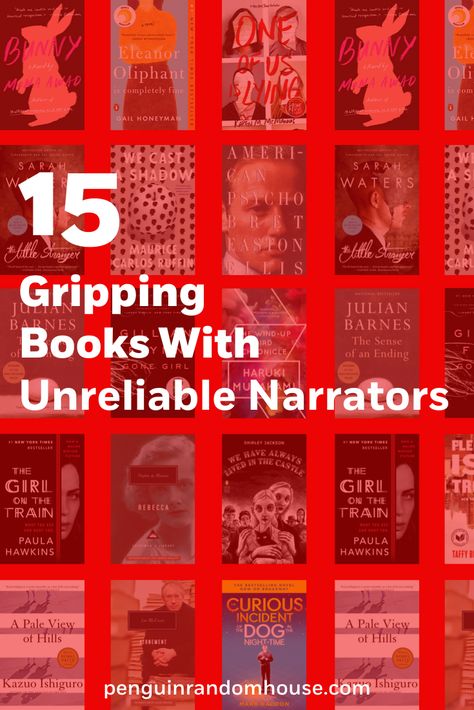 These twisty books with unreliable narrators keep us turning pages till the very end. #books #booksworthreading #thriller Unreliable Narrator Books, Books With Unreliable Narrators, Briony Tallis, Historical Mystery Books, Amy Dunne, Always Tell The Truth, Unreliable Narrator, Teaching Creative Writing, Best Audiobooks