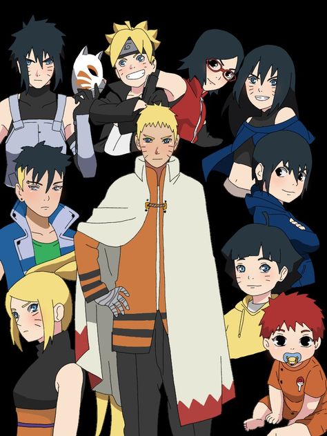 Uchimaki Family Sasunaru, Uchimaki Family, Uchiha Family, Uzumaki Family, Boruto And Sarada, Boruto Next Generation, Naruko Uzumaki, Naruto Sasuke Sakura, Uchiha Clan