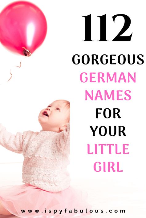 German girl names are strong, fierce, memorable and beautiful, perfect for your independent little love. Check out this curated list of only the best German names for girls. #babynames #girlnames #babyname #pregnancy #nameyourbaby #prepareforbaby German Last Names For Characters, German Names Girl, German Girl Names, German Names And Meanings, English Name For Girl, Latin Baby Girl Names, German Baby Girl Names, Powerful Girl Names, Italian Girl Names