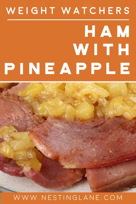 Weight Watchers Ham with Pineapple Recipe Ham Steak With Pineapple, Steak With Pineapple, Ham Steak, Pineapple Ham, Pineapple Sauce, Ham Steaks, Pineapple Recipes, Weight Watcher Dinners, Points Recipes