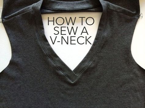 How to Make a V-Neck: FREE Tutorial Scrubs Uniform, Beginner Sewing Projects Easy, Sewing Fabrics, Leftover Fabric, Sewing Projects For Beginners, Sewing Skills, Love Sewing, Sewing Tips, Sewing For Beginners