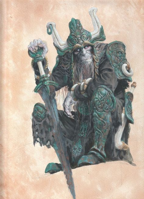 Paul Bonner Art, Trudvang Art, Barrow Wight, Paul Bonner, Fantasy Races, Creature Concept Art, Fantasy Concept Art, Arte Fantasy, Creature Concept