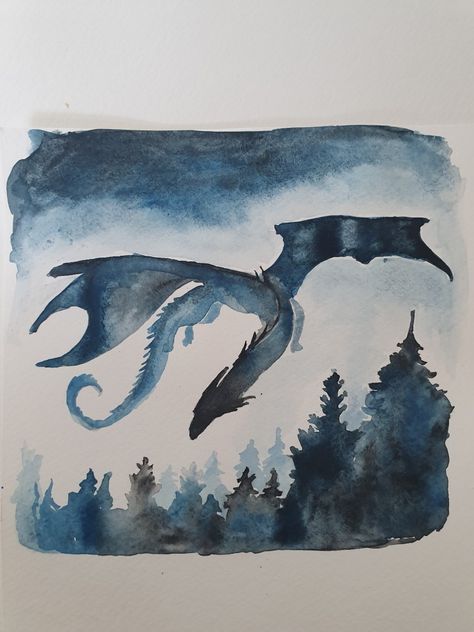 Watercolor Art Dragon, Watercolour Dragon, Dragon Watercolor, Fantasy Dragon Art, Painting Dragon, Deer Sketch, Medieval Dragon, Flying Dragon, Watercolor Architecture