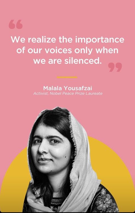 Womens Equality, Malala Yousafzai, Nobel Peace Prize, Kids Menu, Rosa Parks, Women’s History, Inspirational Quotes For Women, Womens History Month, Women's Rights