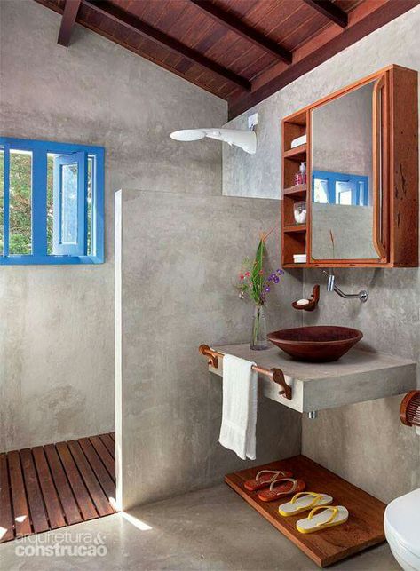 @nataliiaverteletska Russian Bathroom Design, Design Interior Baie, Bilik Air, Outdoor Bathrooms, Decor Baie, Village House Design, Indian Home, Indian Home Decor, House Bathroom