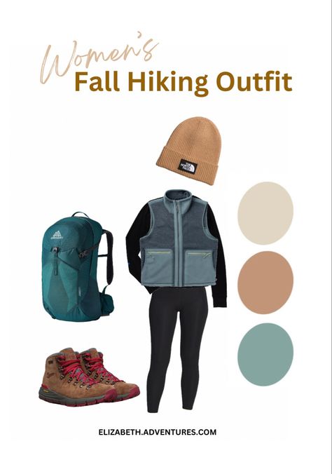 Womens Fall Hiking Outfits, Nature Fits, Winter Hiking Outfit Women, Winter Hiking Outfit, Fall Hiking Outfit, Girl Exercise, Mountain Hat, Hiking Clothes, Mountain Vacation