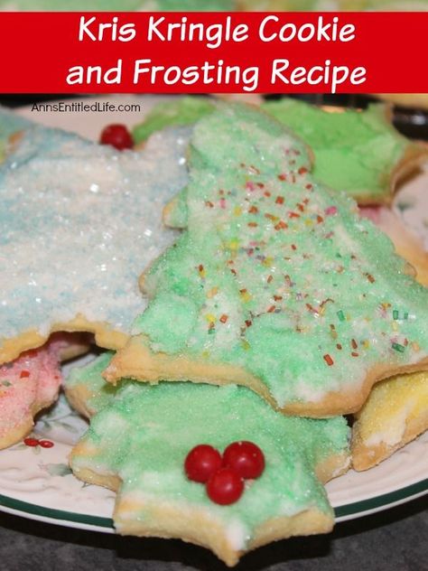 Kris Kringle Cookie and Frosting Recipe. Traditional Christmas cut-out cookie and frosting recipe, just like Grandma used to make! Kringle Recipe, Xmas Foods, Water Flavoring, Christmas Cookie Exchange Recipes, Christmas Cutout Cookies, Cookie Exchange Recipes, Festive Food, Creative Baking, Christmas Cookie Exchange