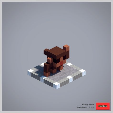 Monkey Statue 2017 Statue Collection Minecraft, Minecraft Small Statue, Minecraft Statue, Minecraft Temple, Minecraft Pig, Minecraft Statues, Minecraft Structures, Minecraft Banner Designs, Minecraft Interior Design