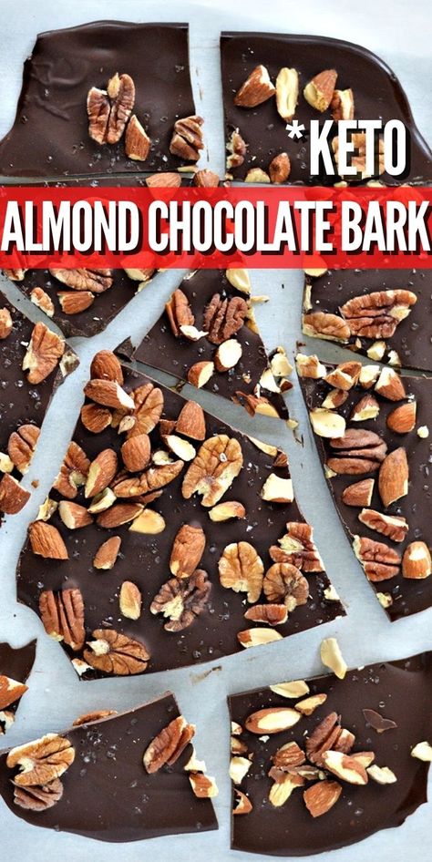 Keto Almond Bark, Keto Bark Recipes, Keto Chocolate Bark, Almond Bark Recipes, Stylish Cravings, Low Sugar Diet Recipes, Bark Recipes, Low Carb Christmas, Christmas Bark