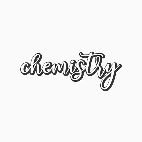 Chemistry Title Page Aesthetic, Chemistry Heading Design, Chemistry In Calligraphy, Chemistry Cover Page Design Aesthetic, Subject Title Page Ideas, Chemistry Aesthetic Cover Page, Chemistry Lettering, Chemistry Calligraphy, Chemistry Title Page