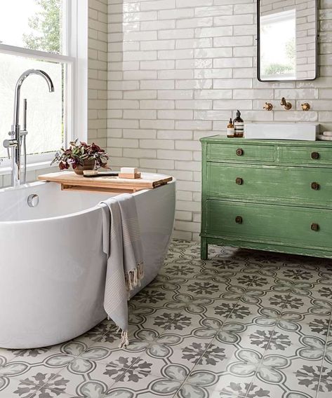 Topps Tiles, Victorian Bathroom, Patterned Floor Tiles, Bathroom Trends, Kitchen Floor Tile, Tile Flooring, Bathroom Floor Tiles, House Bathroom, Wet Rooms