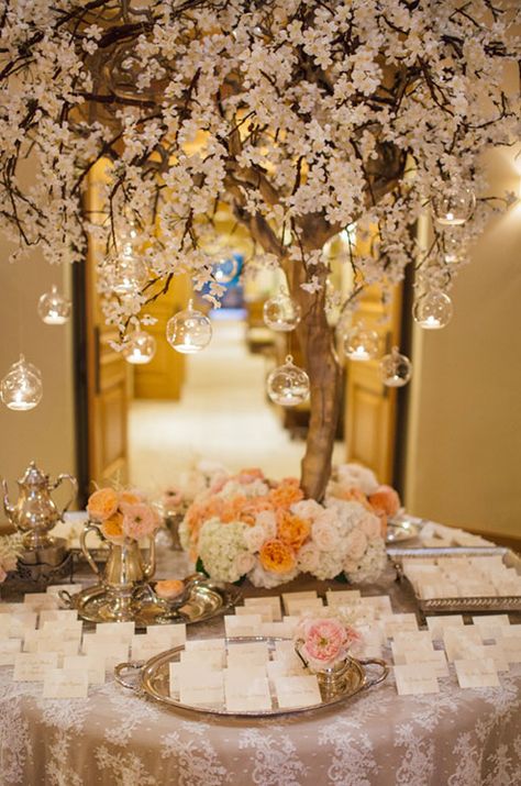 Tree Centerpiece, Colin Cowie Wedding, Colin Cowie, Debut Ideas, Pelican Hill, Floral Tree, Cherry Blossom Wedding, Wedding Guest List, Venue Decor