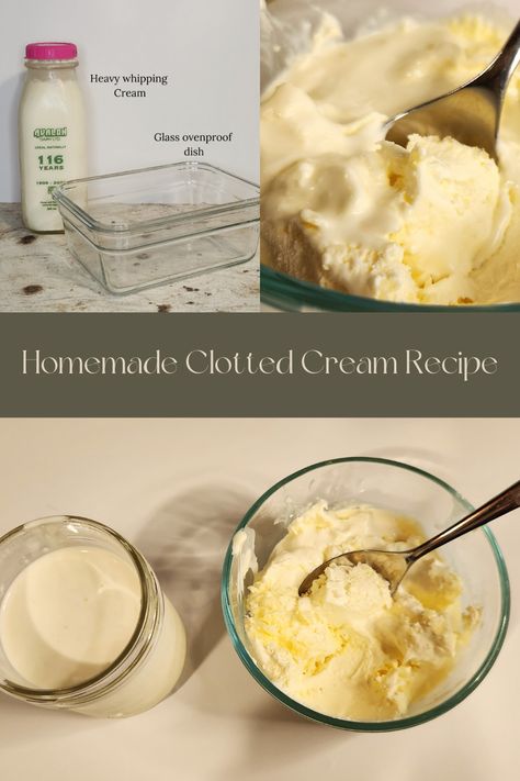 Easy Clotted Cream Recipe, How To Make Clotted Cream, Clotted Cream Recipe Easy, Clotted Cream Recipe, Clotted Cream Recipes, Devonshire Cream, British Foods, Tea Sandwich, Breakfast Sides Dishes