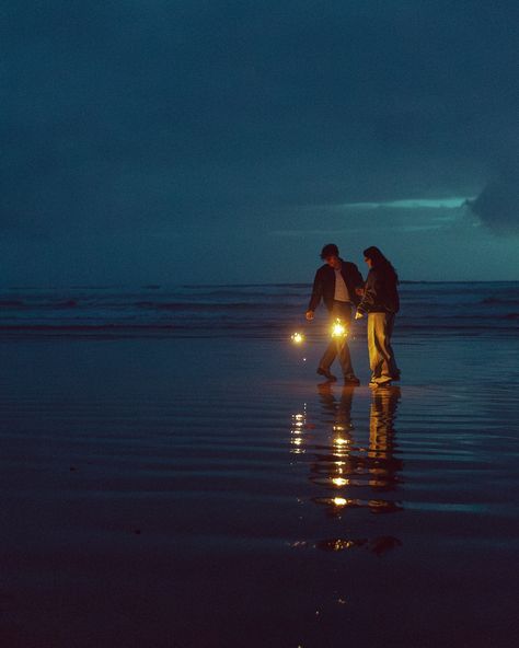 I’ll stop the world and melt with you . . part two of this night with Brady + Audrie!! There will probably be more posts because this is one of my favorite shoots of all time hehe hosted by @sona.co.photo @karalaynebeckerphotography keywords - couples photoshoot, couples inspo, movie scenes, indie movie, drama, Pinterest, Oregon coast, cannon beach photoshoot, couples inspo, nostalgia, 80s aesthetic, 90s aesthetic, movie stills, screen grabs, colored lights, cannon beach, blue hour, spar... 1st Place Aesthetic, Blue Couple Aesthetic, 90's Couple Aesthetic, Night Beach Photoshoot Couple, Couple Cinematic Photography, Nighttime Couple Photos, Nostalgia Aesthetic Photography, Cinematic Romance, Blue Hour Engagement Photos