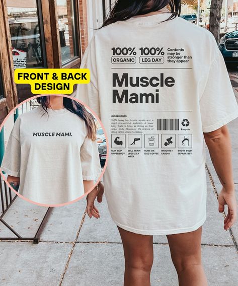 Know someone who is into weight lifting, fitness, and working out? Get them this muscle mommy pump cover t shirt! Our heavy blend shirts are made from 100% ring spun cotton and are double stitched on all seams as well as pre-shrunk for superior product durability. This shirt has a relaxed fit. For an oversized look or dress look, please size up. Purchase does not include photo props. ⭐Shipping ⭐ All of our products have free shipping. Our goal is to ship your order out as quickly as possible. On Fitness T Shirts Design, Fitness Tshirt Design, Tshirts Design Ideas, Fitness Merch, Funny Gym Tshirts, Gym Graphic Tees, Gym Tops Women, Gym Tshirt, Muscle Mommy