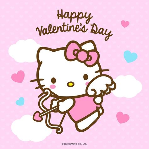 Happy #ValentinesDay! 💘 Hello Kitty Valentines, Selamat Hari Valentine, Valentine Drawing, Valentine Cartoon, Kitty Tattoos, Valentines Wallpaper Iphone, Valentines Day Cartoons, Valentines Day Drawing, Kitty Pictures