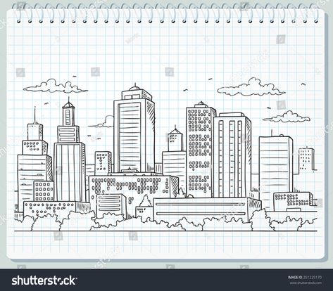 Big City Skyline Drawing #Ad , #AFFILIATE, #City#Big#Drawing#Skyline Architecture Drawing Art Buildings, City Skyline Drawing, Town Drawing, Art Buildings, Skyline Drawing, Cityscape Drawing, Graph Paper Designs, City Sketch, Building Sketch