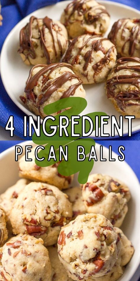 4-Ingredient Pecan Balls Pecan Balls, Cake Mug, Dessert Aux Fruits, Pecan Recipes, Best Cookie Recipes, 4 Ingredient, 100 Calories, Christmas Goodies, Best Dessert Recipes