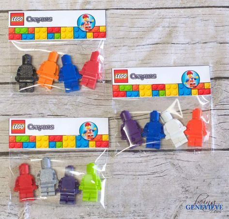 Lego Gift Bags, Lego Vbs, Lego Cards, Lego Classroom Theme, Lego Molds, Lego Crayons, Printable Lego, Cellophane Gift Bags, Rainbow Crayons