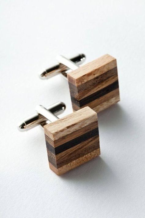 wooden cufflink Wooden Cufflinks, Wooden Accessories, Just For Men, Cufflinks Men, Well Dressed Men, Gentleman Style, Wood Jewellery, Cuff Links, Men's Jewelry