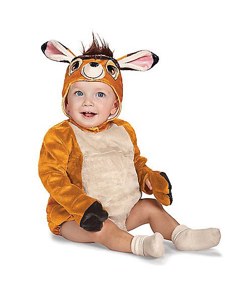 Baby Bambi One Piece Costume Deluxe - Bambi - Spirithalloween.com Bambi Costume, Baby Ewok Costume, Best Group Halloween Costumes, Bambi Baby, Costume Disney, Disney With A Toddler, Baby Kostüm