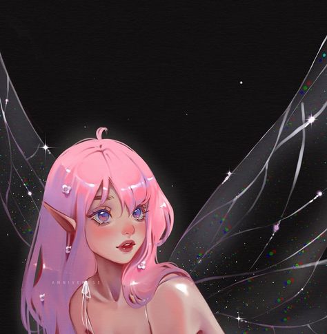 Pink Hair Character, Fairy Artwork, Cartoon Profile Pictures, Magical Art, Girly Art Illustrations, Cute Anime Profile Pictures, Dope Art, Cute Profile Pictures, Cute Anime Pics