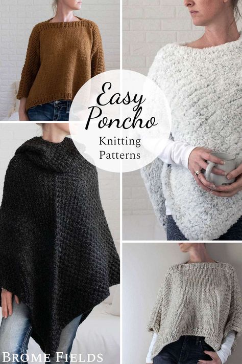 How To Knit A Poncho For Beginners, Knit Ponchos For Women, Knitted Wraps Free Patterns Easy, Knitting Poncho Patterns Free, Easy Poncho Knitting Pattern Free, Easy Knit Shawl Pattern Free, Easy Shawl Knitting Patterns Free, Poncho Knitting Patterns Women, Knitted Poncho Patterns Free Easy