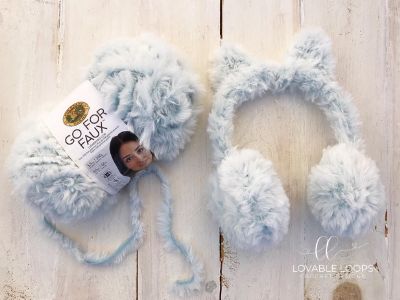 Hygge Fur Yarn Crochet Patterns, Earmuff Crochet Pattern, Go For Faux Yarn Crochet Patterns, Faux Fur Crochet Pattern, Fur Yarn Crochet Patterns, Earmuffs Crochet Pattern, Earmuff Crochet, Headphones Crochet, Earmuffs Crochet