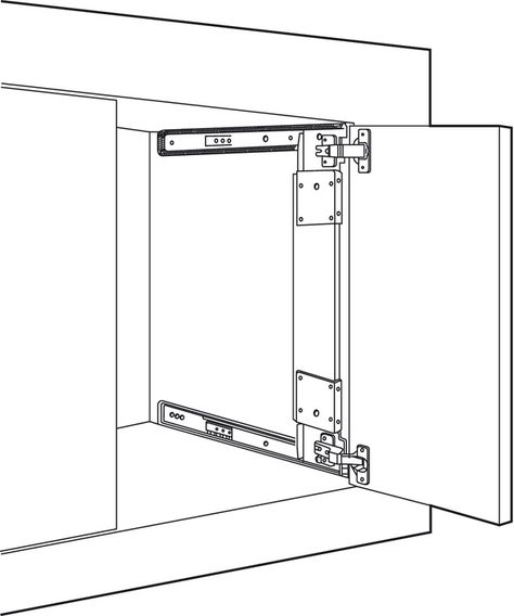 Pocket Doors Diy, Flipper Door, Diy Pocket Door, Concealed Doors, Pocket Door System, Sliding Cabinet Doors, Cabinet Door Hardware, Inset Cabinets, Kitchen Unit