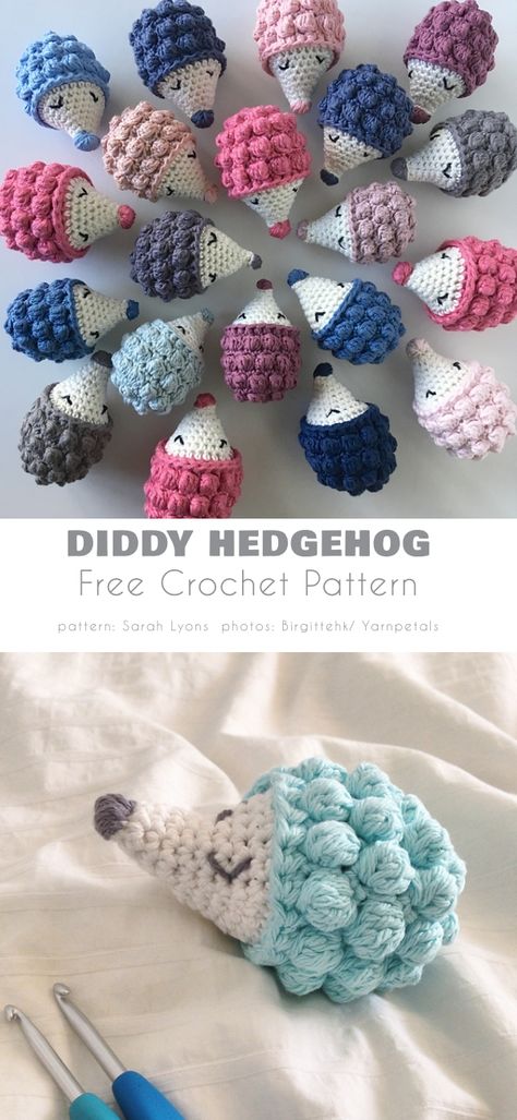 Tiny Hedgehog, Crochet Hedgehog, Fair Isles, Crochet Keychain Pattern, Crochet Animals Free Patterns, Crochet Amigurumi Free Patterns, Crochet Amigurumi Free, Quick Crochet, Fun Crochet Projects