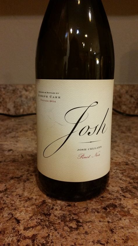 Josh Cellars Pinot Noir Josh Wine, Virginia Wineries, Red Wine Glasses, Pinot Noir, Wine Label, Wine And Spirits, Wine Cooler, Wine Glasses, Wine Rack