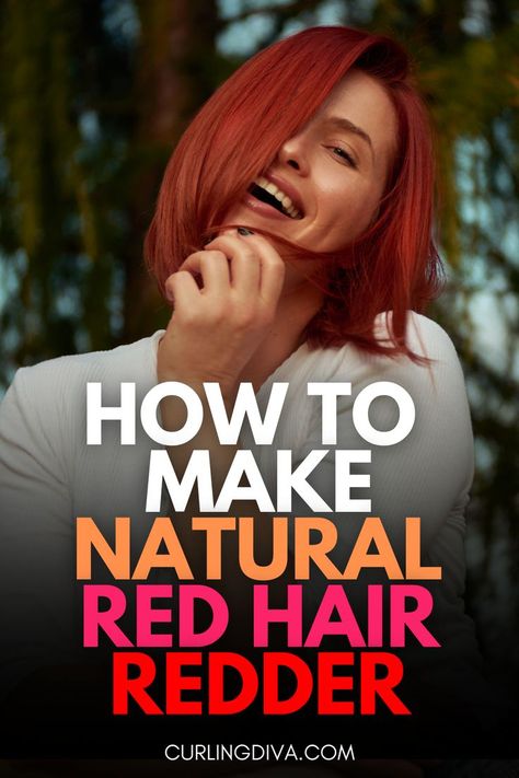 How to make natural red hair redder How To Brighten Red Hair, Hair Gloss For Redheads, Fine Red Hair, Red Hair Outfits What To Wear With, Diy Red Hair, Red Hair Care, Natural Red Hair Dye, Best Red Hair Dye, Red Hair Fade