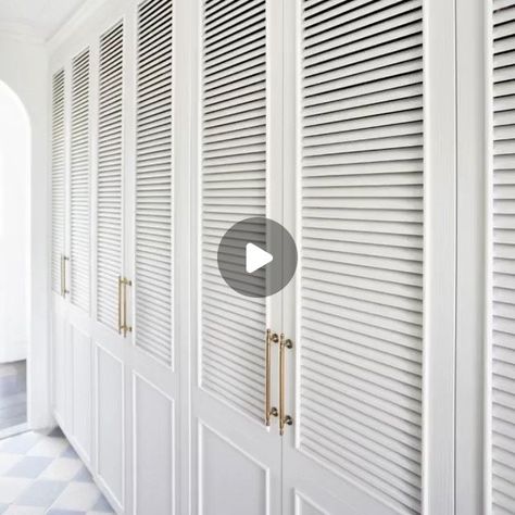 FARMERS DOORS on Instagram: "BISCAYNE LAUNDRY + MUDROOM 🤍
Ft Farmers Weathered Oak Louvre doors

repost: @katewalker_design I love the old adage, a Sunday well spent brings a week of content. For many, that means washing, drying, ironing and storing clothes, so a highly functional space that operates for optimal efficiency, rain hail or shine, is an absolute necessity. 

Behind the beautiful BISCAYNE laundry doors is an incredible mudroom, designed specifically to compensate for the often inclement Melbourne weather. An abundance of hanging racks and drying drawers with ventilation from the incredible @farmersdoors louvered doors creates the ultimate in drying efficiency, so no matter what the weather brings, the washing can get done!  And if you’re like me, and work long hours, it’s a ga Wardrobe Doors With Ventilation, Drying Drawers, Farmers Doors, Melbourne Weather, Louvre Doors, Louvered Doors, Laundry Mudroom, Laundry Doors, Ivy Cottage