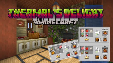 Thermal’s Delight Mod (1.20.1) is a Minecraft mod that expands upon the Thermal series by adding new recipes and integration with Farmer’s Delight. This mod offers players additional food items, crops, and recipes that work seamlessly with the Thermal suite of mods, providing more variety and utility in cooking and farming within Minecraft. It’s perfect for players who enjoy farming, cooking, and enhancing their culinary experience in the game. Modded Minecraft, Brewing Recipes, Minecraft Mod, Culinary Experience, Minecraft Mods, Texture Packs, Basic Recipes, Food Items, New Recipes