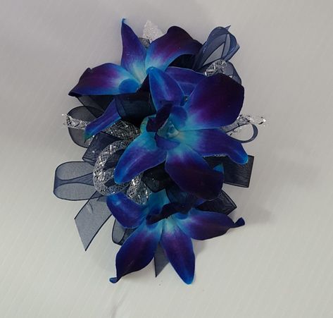 Blue Prom Flowers, Blue Orchid Wedding, Homecoming Flowers, Prom Corsage, Prom 2024, Orchid Wedding, Corsage Prom, Blue Themed Wedding, Beautiful Flowers Photos